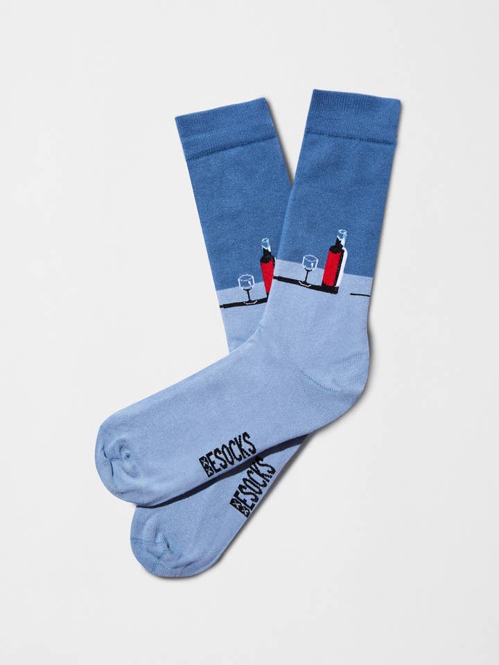 Blue BeWine - 100% Organic Cotton Socks for wholesale on Faire0