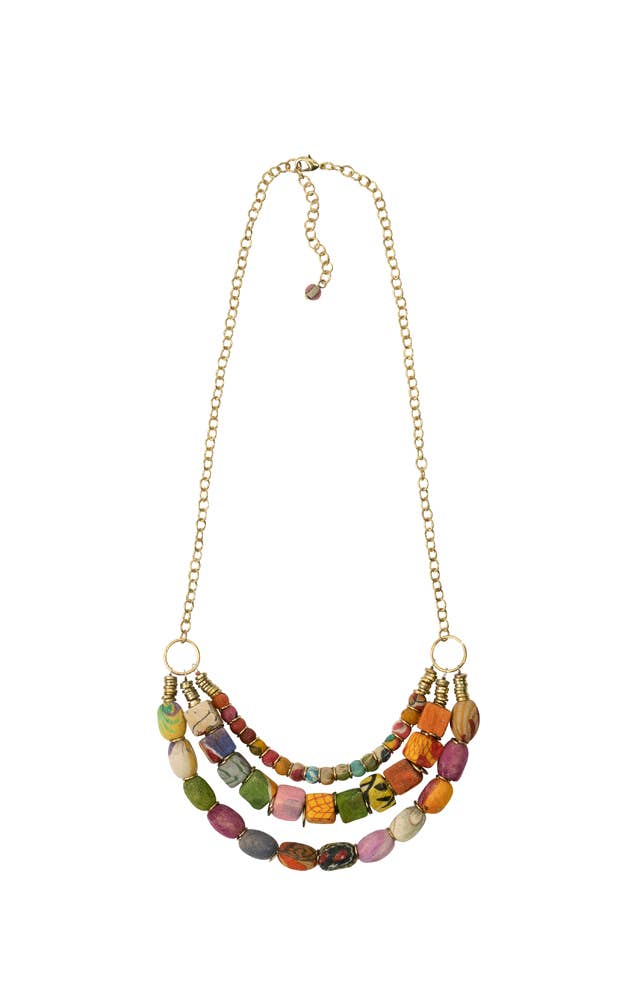 BOPS WHOLESALE - Wholesale Beaded/Pearl Necklace - 24" Handcrafted Upcycled Necklace1