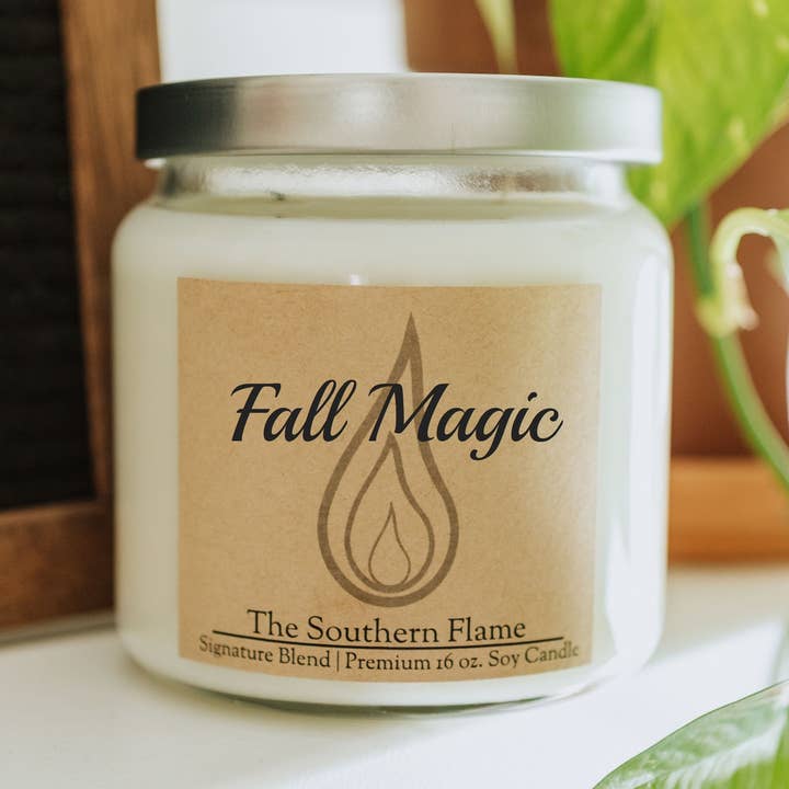 The Southern Flame - Vente Bougie en bocal - Magie d'automne0