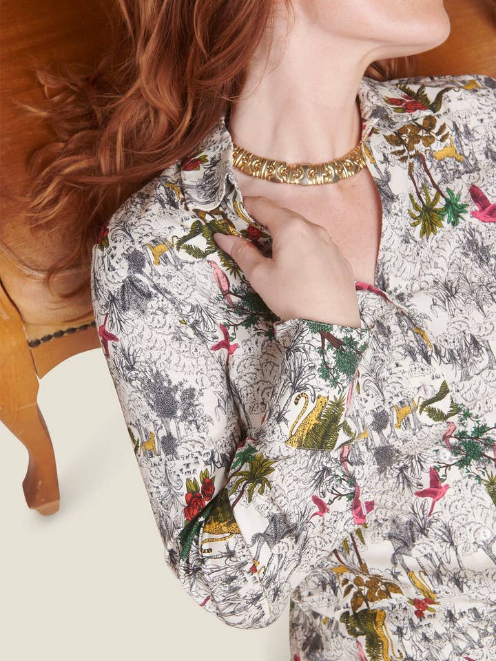 MADE IN SENS - Wholesale Blouse - Women's - CENTIANE ENGRAVING ECRU3