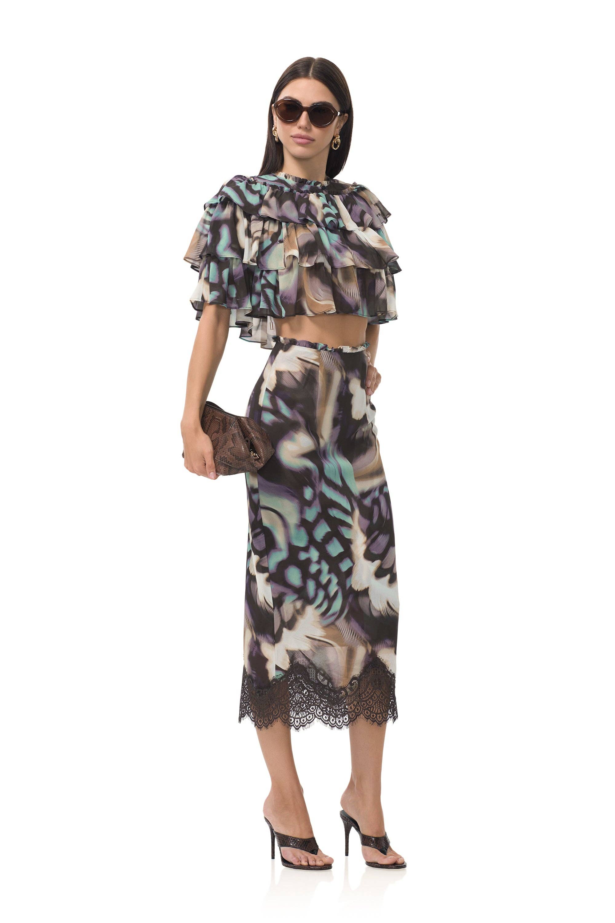 Ackley Skirt - Feather Swirl for wholesale on Faire0