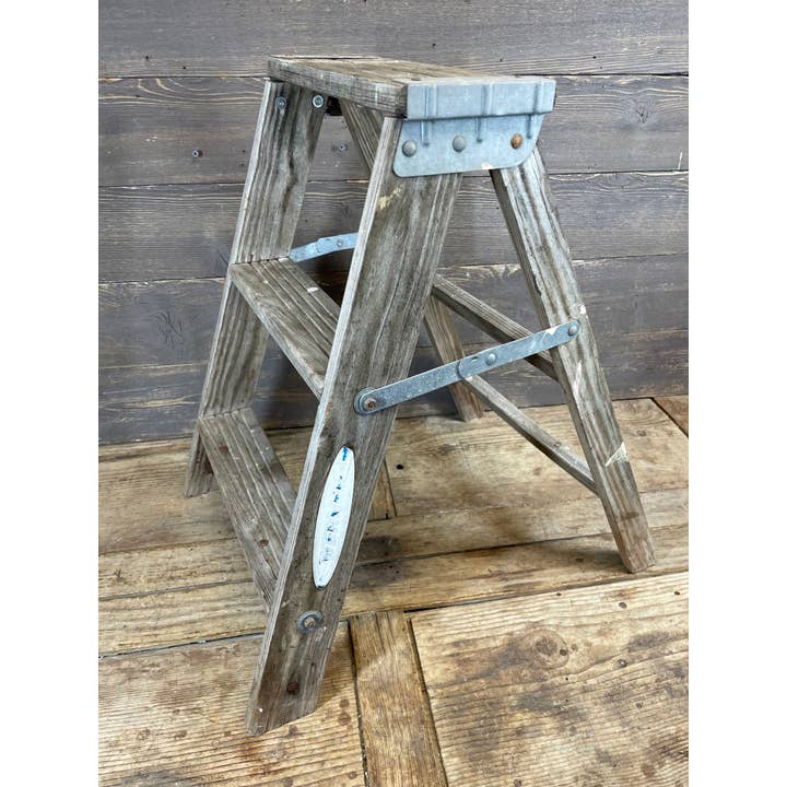 My Amigos Imports - Wholesale Display Shelf - Vintage Small Ladder-Old-16x21x23H inches-Great Display-#5