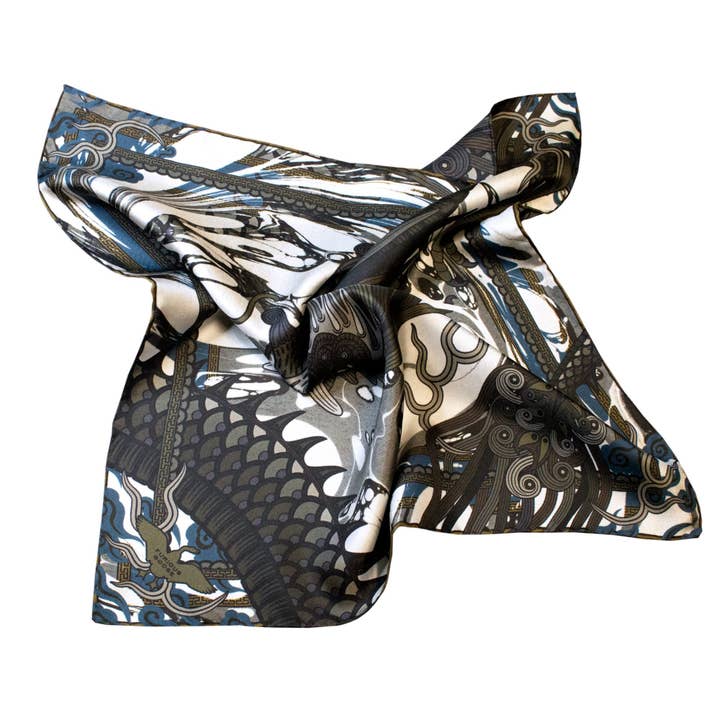 Furious Goose - Wholesale Scarf - Unisex - Dragon Scarf, Oriental Nix – Silk Scarves