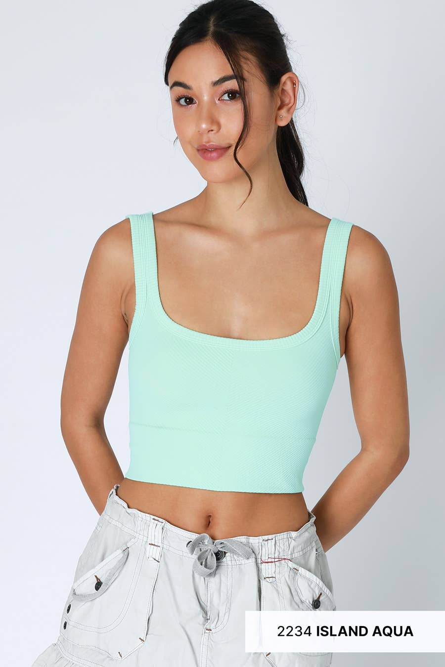 NIKIBIKI - Wholesale Knit Top - Women's - NS7801 - Chevron Ribbed Crop Top11