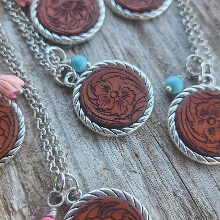 Cocklebur & Co. - Wholesale Pendant/Charm Necklace - "Nellie" Genuine Leather Necklace5