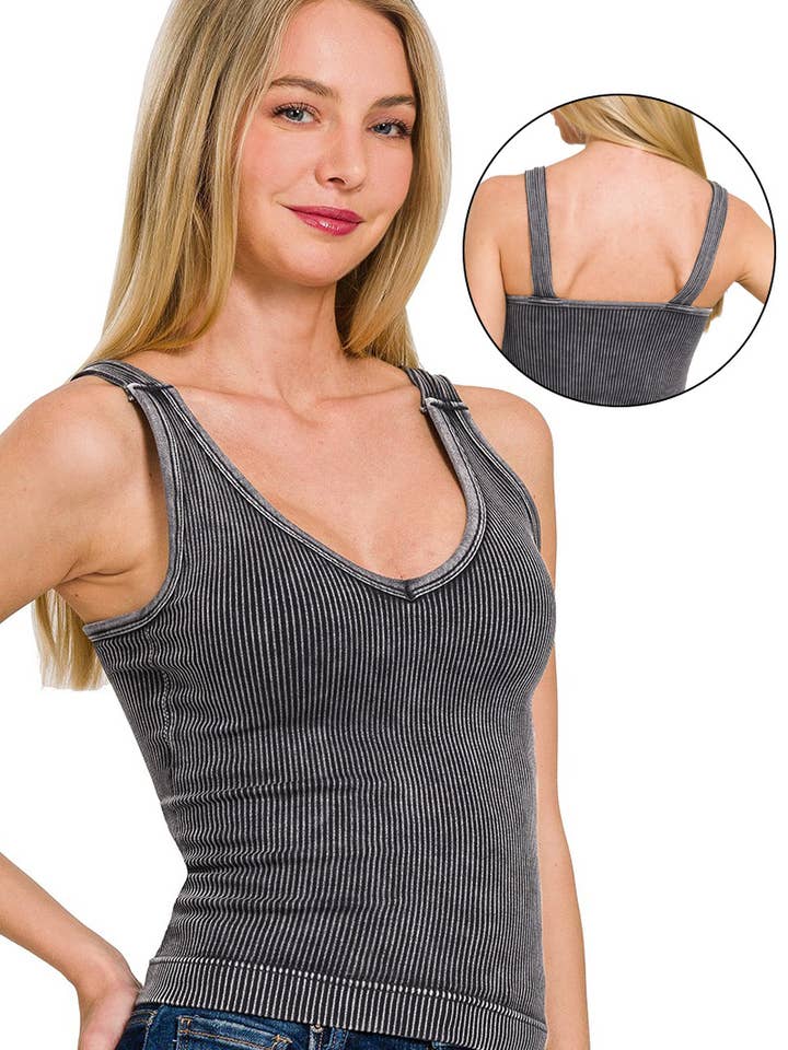 ..0622 Stentvättat Ribbat Linne med Bh-inlägg SI-26016 för wholesale av 42POPS