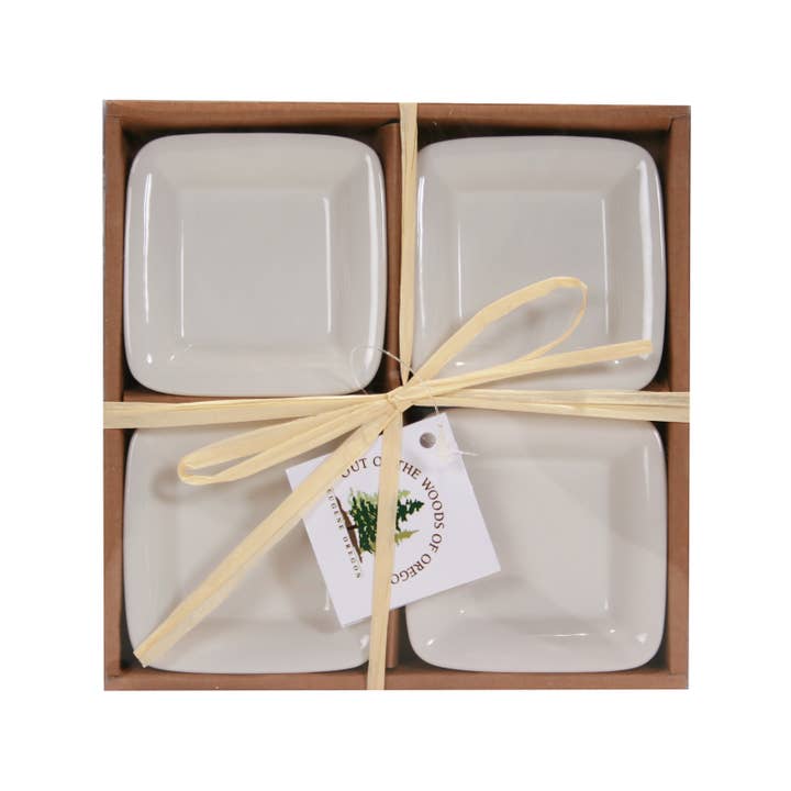 Set of 4 Mini Square Bowls (3.25") for wholesale by Out of the Woods of Oregon
