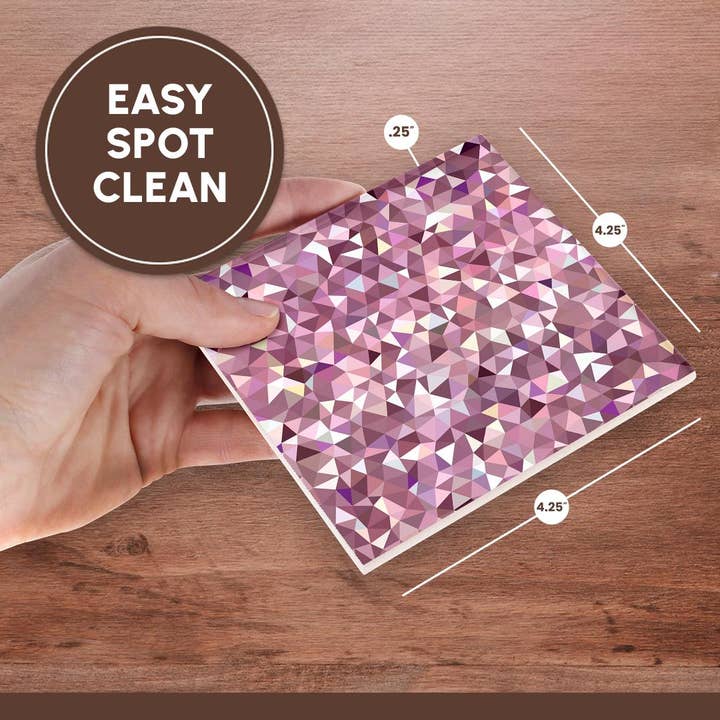 3dRose - Wholesale Coasters - 3dRose, Modern Pink Polygon Pattern, Coaster6