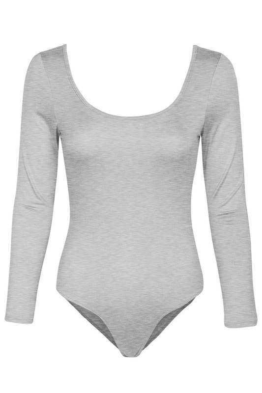 5besties inc - Wholesale Bodysuit - Women's - Scoop Neck Cotton Blended Bodysuits - Plus Size1