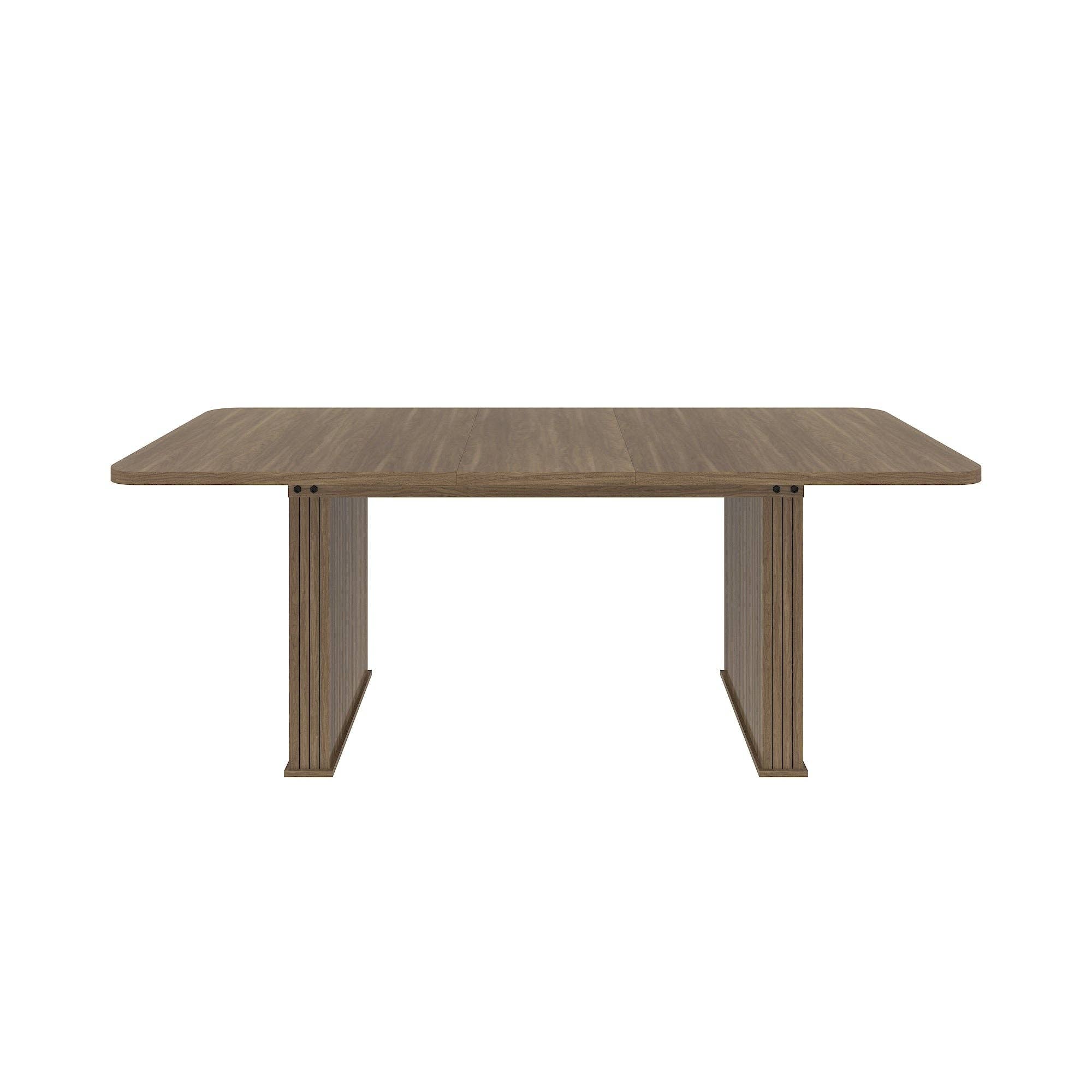 39F Inc. - Vente Tables d'appoint - Table à manger moderne extensible (6-10 places) - Beige Marron10