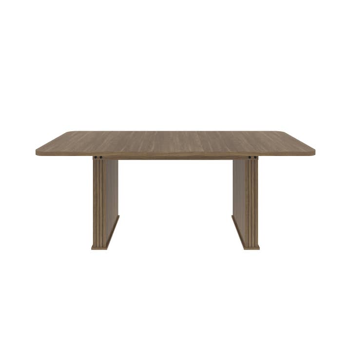 39F Inc. - Vente Tables d'appoint - Table à manger moderne extensible (6-10 places) - Beige Marron10