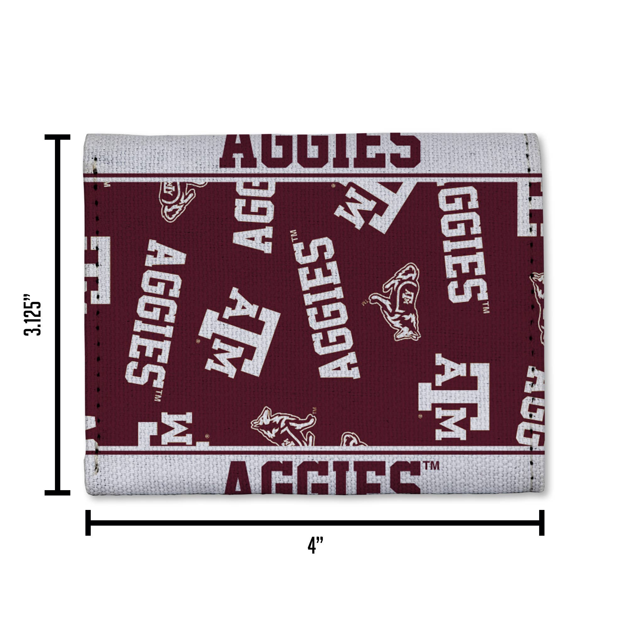 Rico Industries - Vente Portefeuille – unisexe - Portefeuille trifold en toile NCAA Texas A&M Aggies4