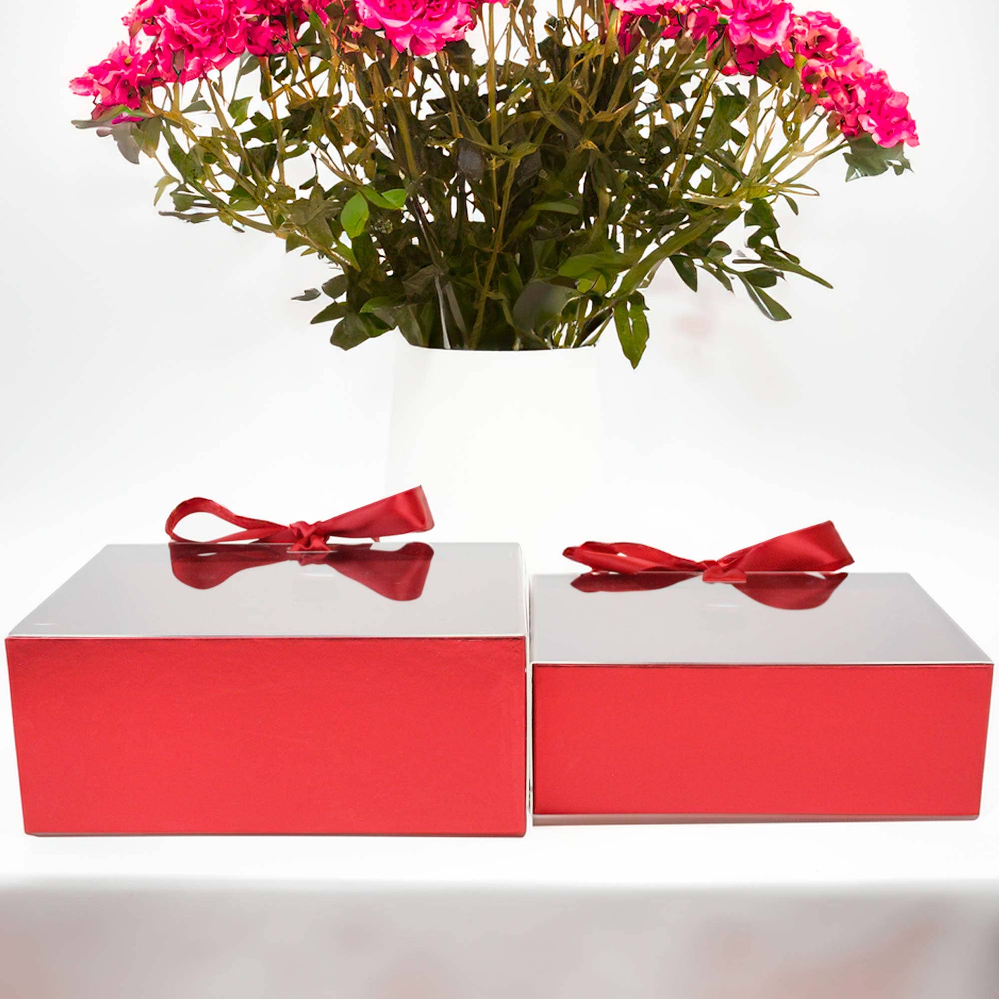 Emartbuy – Großhandel Geschenkboxen – Elegante Geschenkbox mit Klarsichtdeckel und Schleife für besondere Anlässe - 2er-Set25