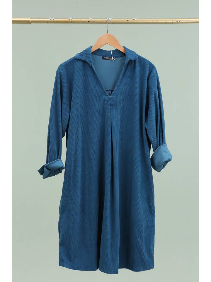 la maison des fibres naturelles - Wholesale Dress - Women's - Ribbed dress 8216 5% Elastane 20% Cotton 75% Polyester6