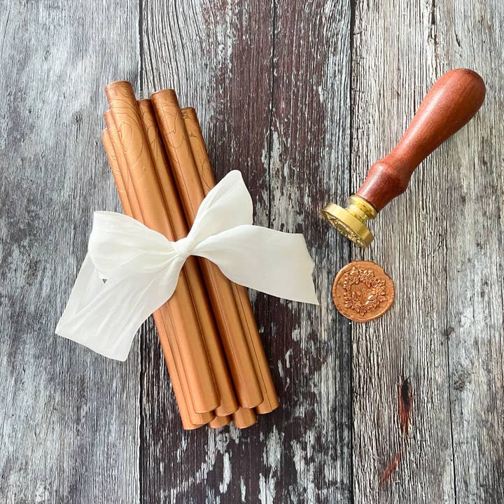 The Natural Paper Company - Wholesale Sealing Wax - Copper Sealing Wax Sticks | 11mm Plastic Free Sealing Wax1