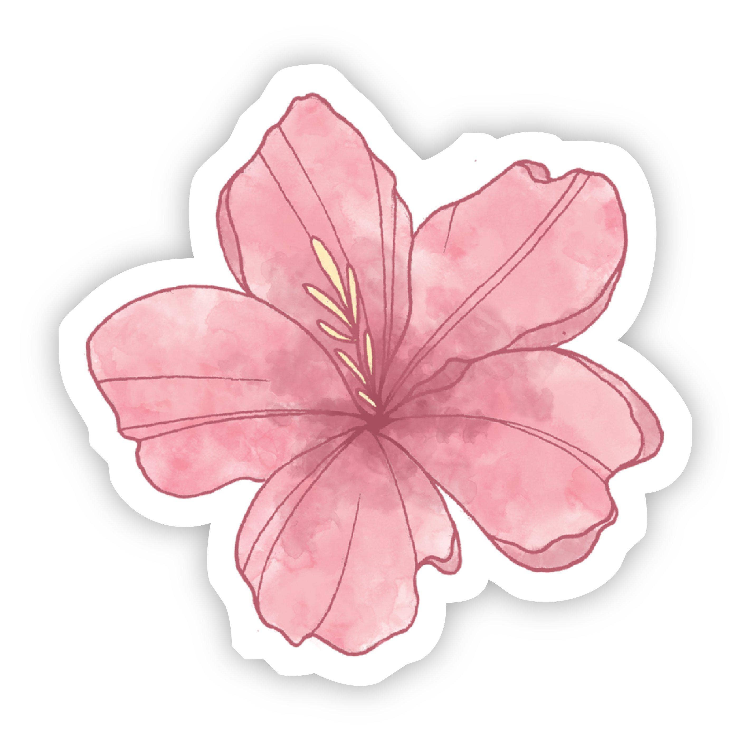 Wholesale Pink Flower Watercolor Sticker for your store - Faire