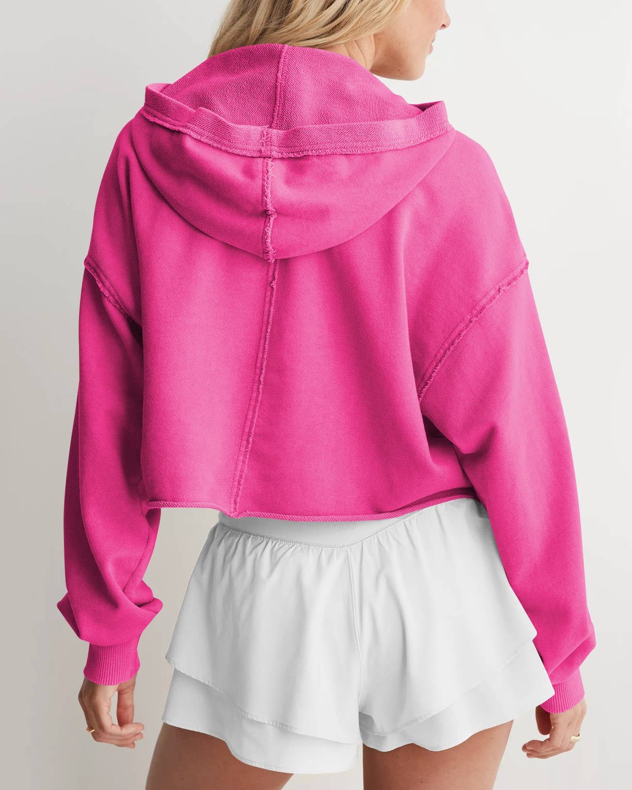 Rosa Clothing - Wholesale Sweatshirt - Women's - Balloon Sleeves Lines Trendy Hoodie Sweatshirt8