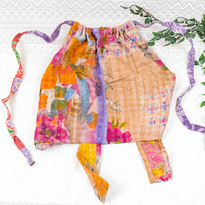 Karma Nepal Crafts - Wholesale Blouse - Women's - Kantha Bohemian Reversible Halter Top