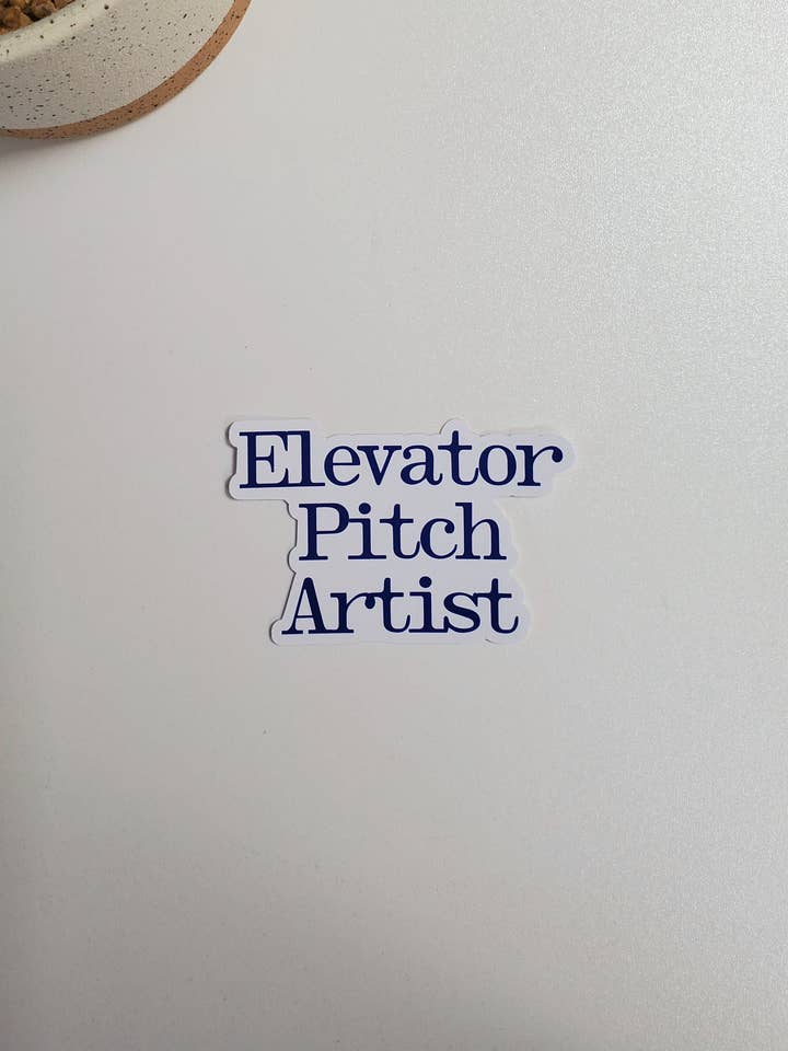 Elevator Pitch Artist Textklistermärke för wholesale av Fig Tree Works