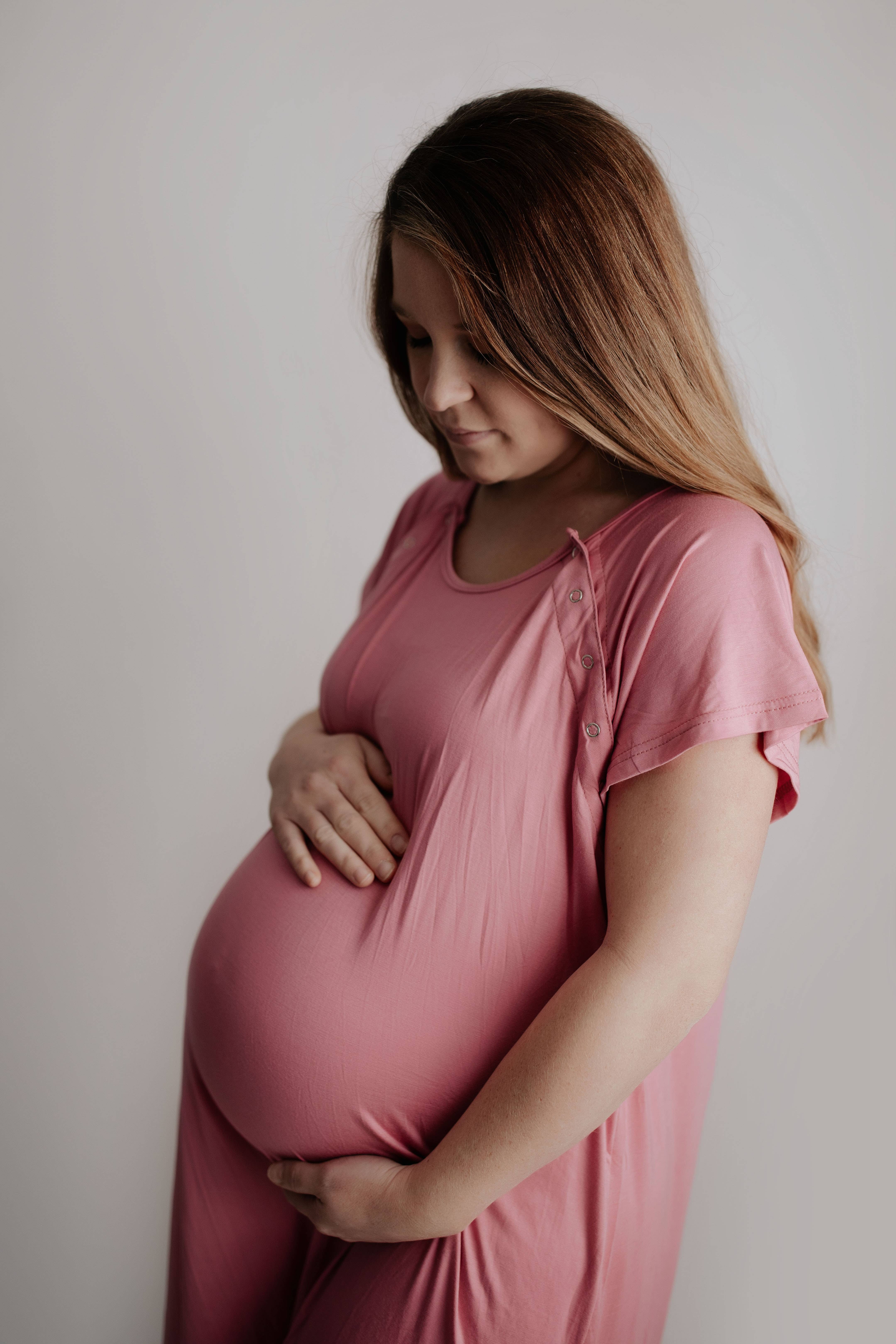 Three Little Tots - Wholesale Dress - Maternity - Rose Mommy Labor and Delivery/ Nursing Gown14