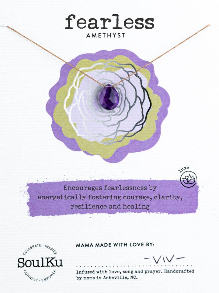 Amethyst Luxe Necklace for Fearless for wholesale by SoulKu