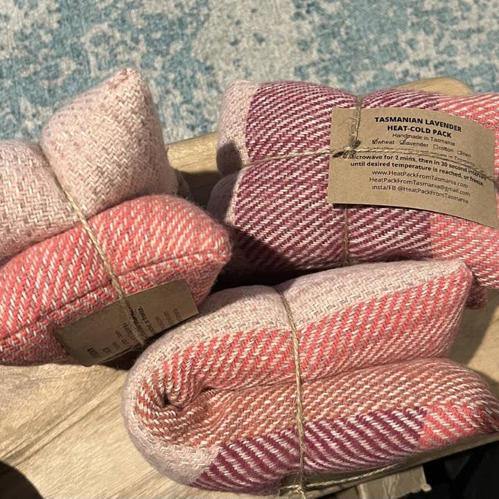 HeatPack From Tasmania – wholesale Varm/kall kompress – Återvunna rosa ullvärme-kylpaket