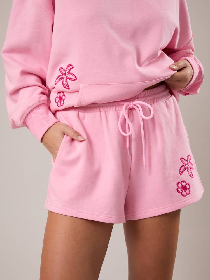 COASTAL EMBROIDERED SWEATSHORTS for wholesale by LE LIS