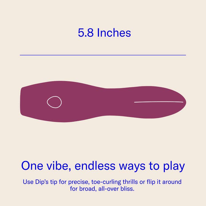 Dame Products - Wholesale Sex Toy - Dip, Versatile Classic Vibrator - Plum2