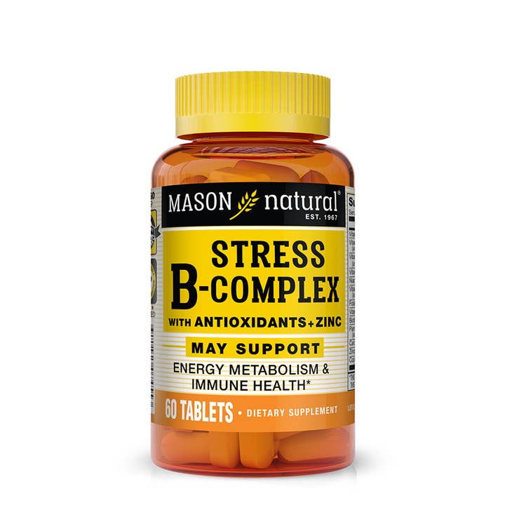 STRESS B-COMPLEX WITH ANTIOXIDANTS + ZINC TABLETS for wholesale by Mason Natural
