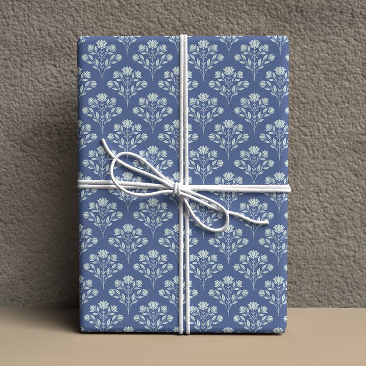 Roxy Lane Design - Wholesale Wrapping Paper Roll - Wrapping Paper Rolls - Floral Scallops - 2 Sheets0