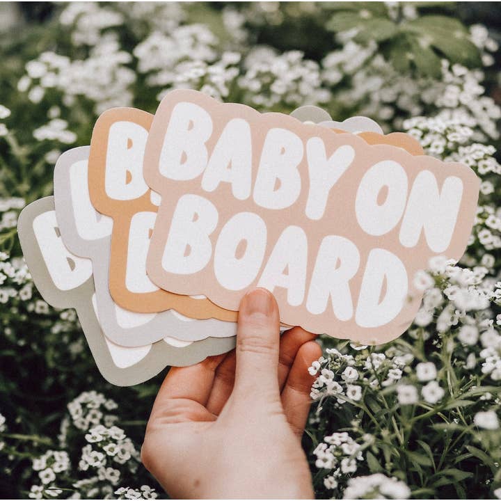 Æstetisk Baby Ombord Vejrbestandig Bilklistermærke for engroshandel hos The Sticker Shop