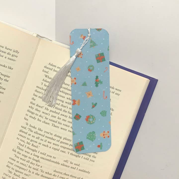 Christmas Items - Recycled Bookmark with Tassel for wholesale by Coffee & Jam Studios