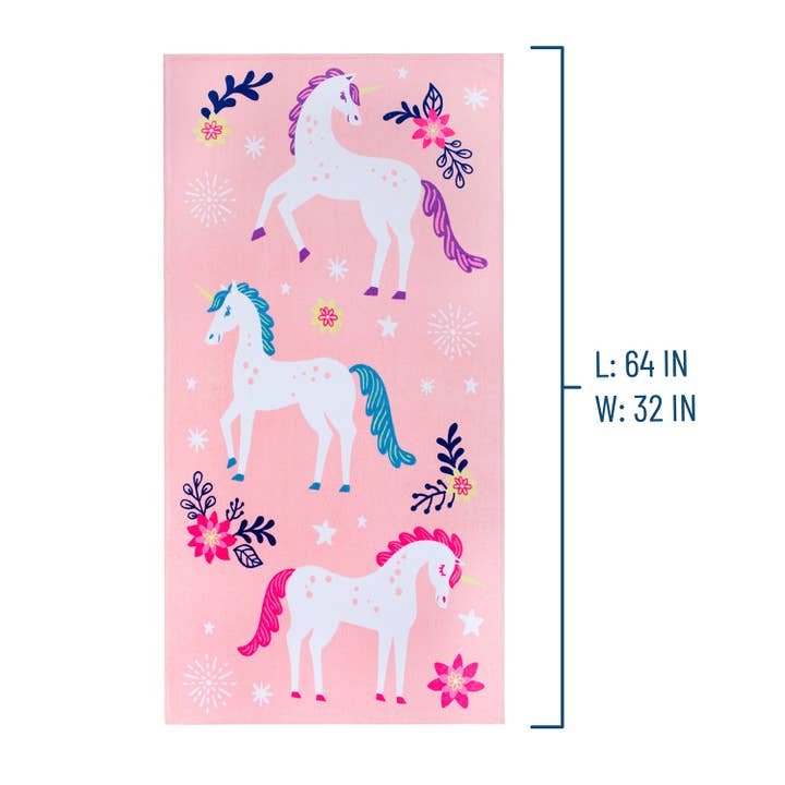 Wildkin - Wholesale Beach Towel - Magical Unicorns Cotton Beach Towel3