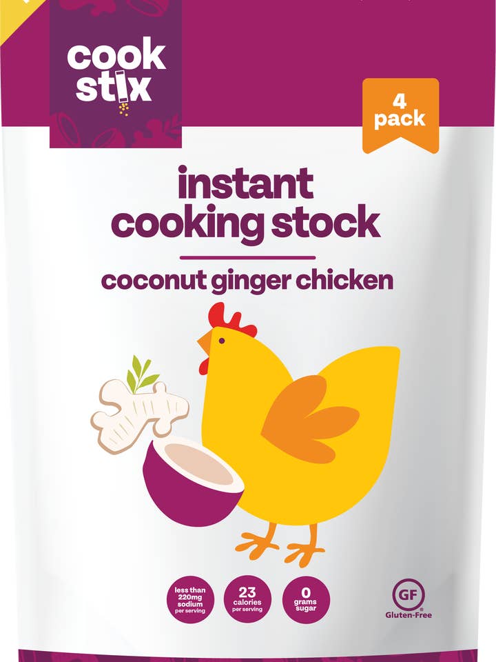 Coconut Ginger Chicken Stock - 4 Stix for wholesale by Cookstix