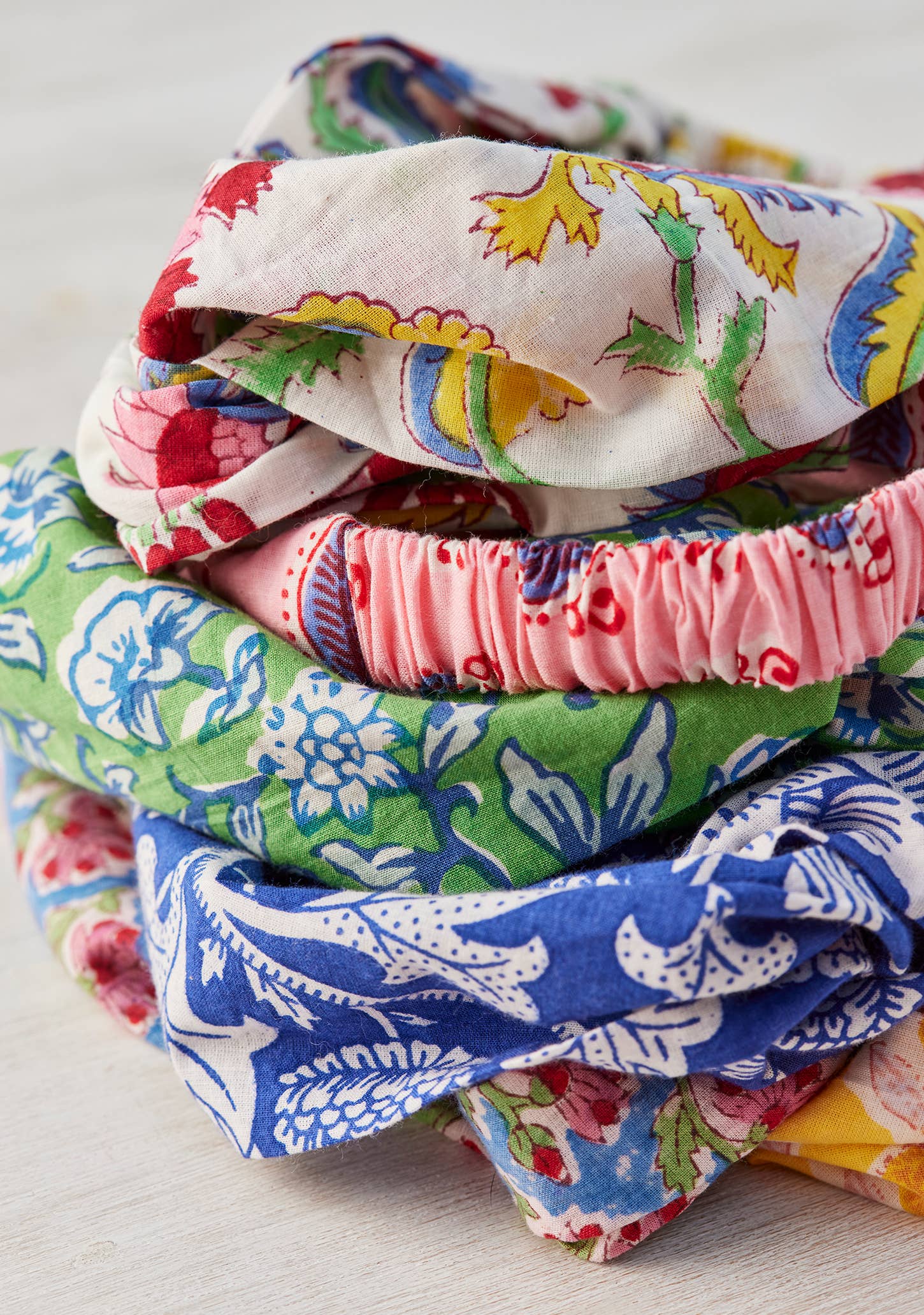 Namaste – wholesale Hair tie – Block Print Knot Hairband - Mixed Prints4