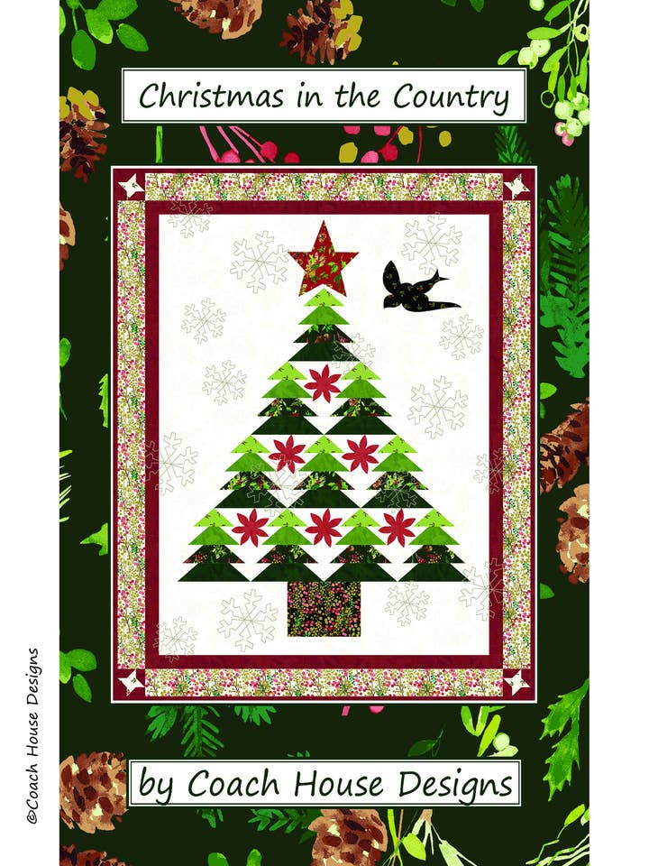Christmas in the Country (Clothworks) Quilt Pattern for wholesale by Coach House Designs