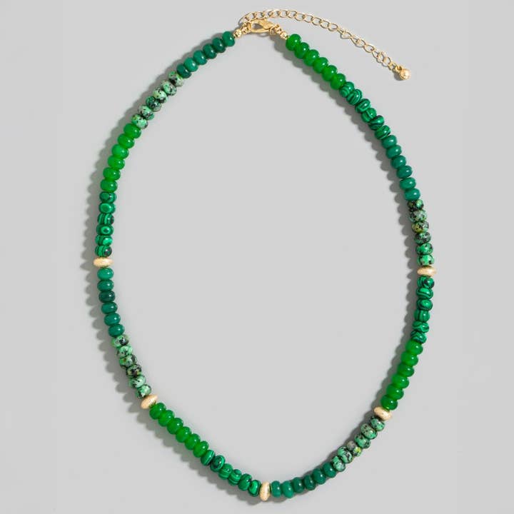 The Looks by Fame Accessories - Vendita all'ingrosso Collana con ciondolo/pendaglio - Collana con Perline di Pietre Semipreziose Miste1