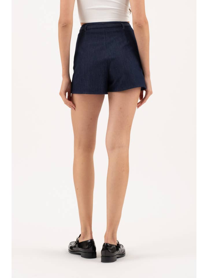 MARINE HOGE TAILLE SPLIT DIJ MET RIEM SKORT voor groothandel op Faire