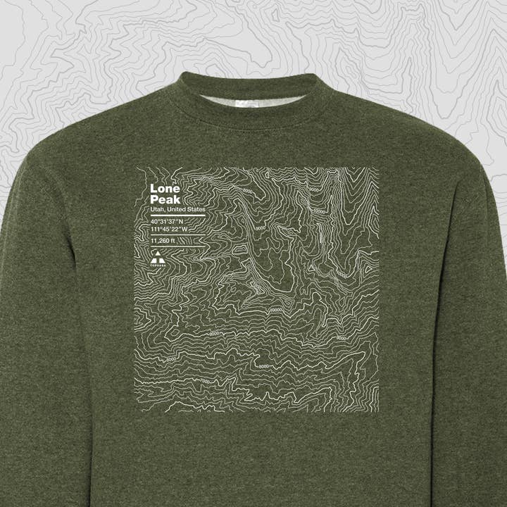 Lone Peak, Utah - Crewneck Sweatshirt for wholesale by Topogra