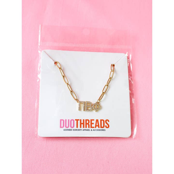 Duo Threads - Wholesale Pendant/Charm Necklace - Rhinestone Sorority Necklace19