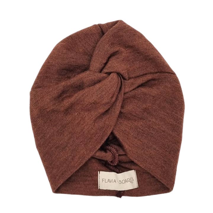 Turban Pitaya i merinould – Kastanje for engroshandel hos Flavia Soares