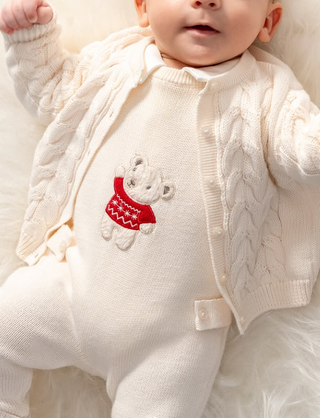 Nipperland - Wholesale Clothing Set - Baby - Cotton Baby Outfit – 3-Piece Set with Teddy Bear Embroidery1