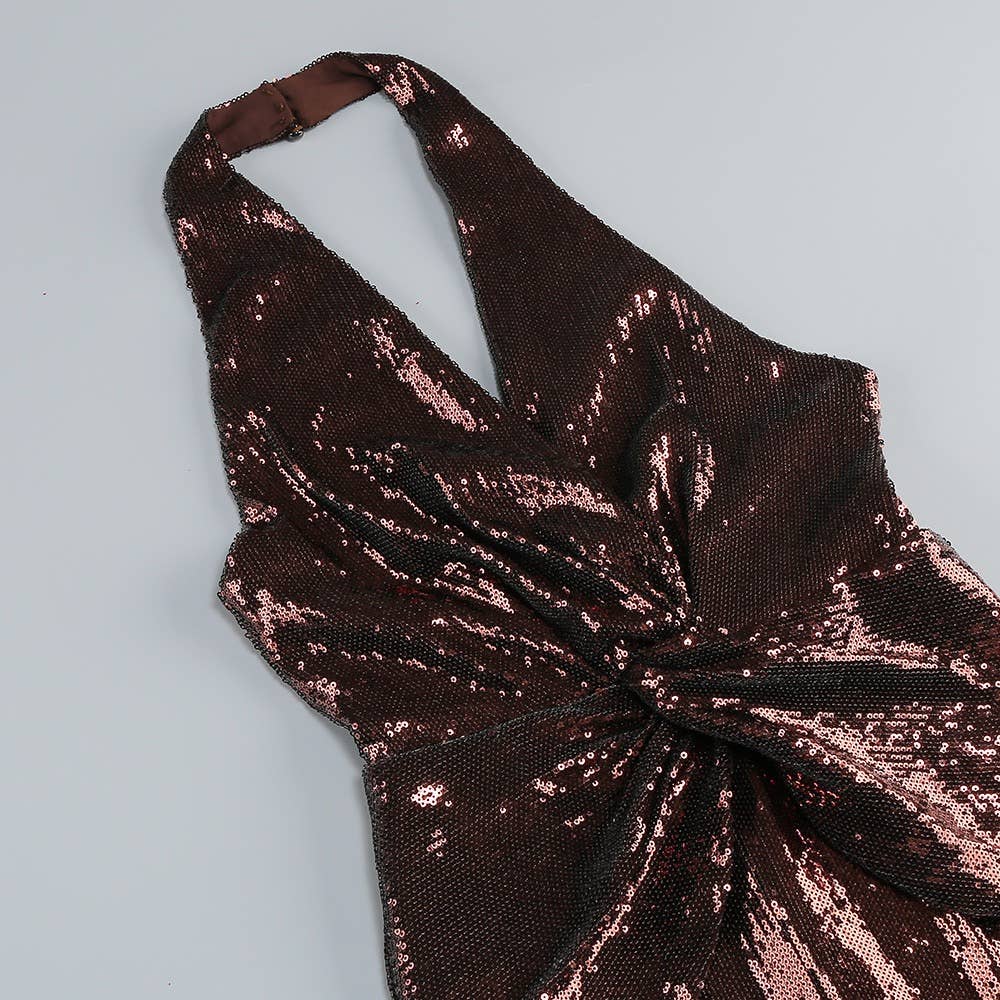 Productseeker - Vendita all'ingrosso Tuta intera - Donna - JP018 Tuta con paillettes dorate, scollo all'americana e vita plissettata11