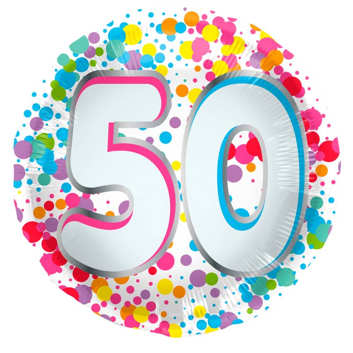 Folienballon - 50 - Regenbogen - 45 cm für den Großhandel von Folat BV