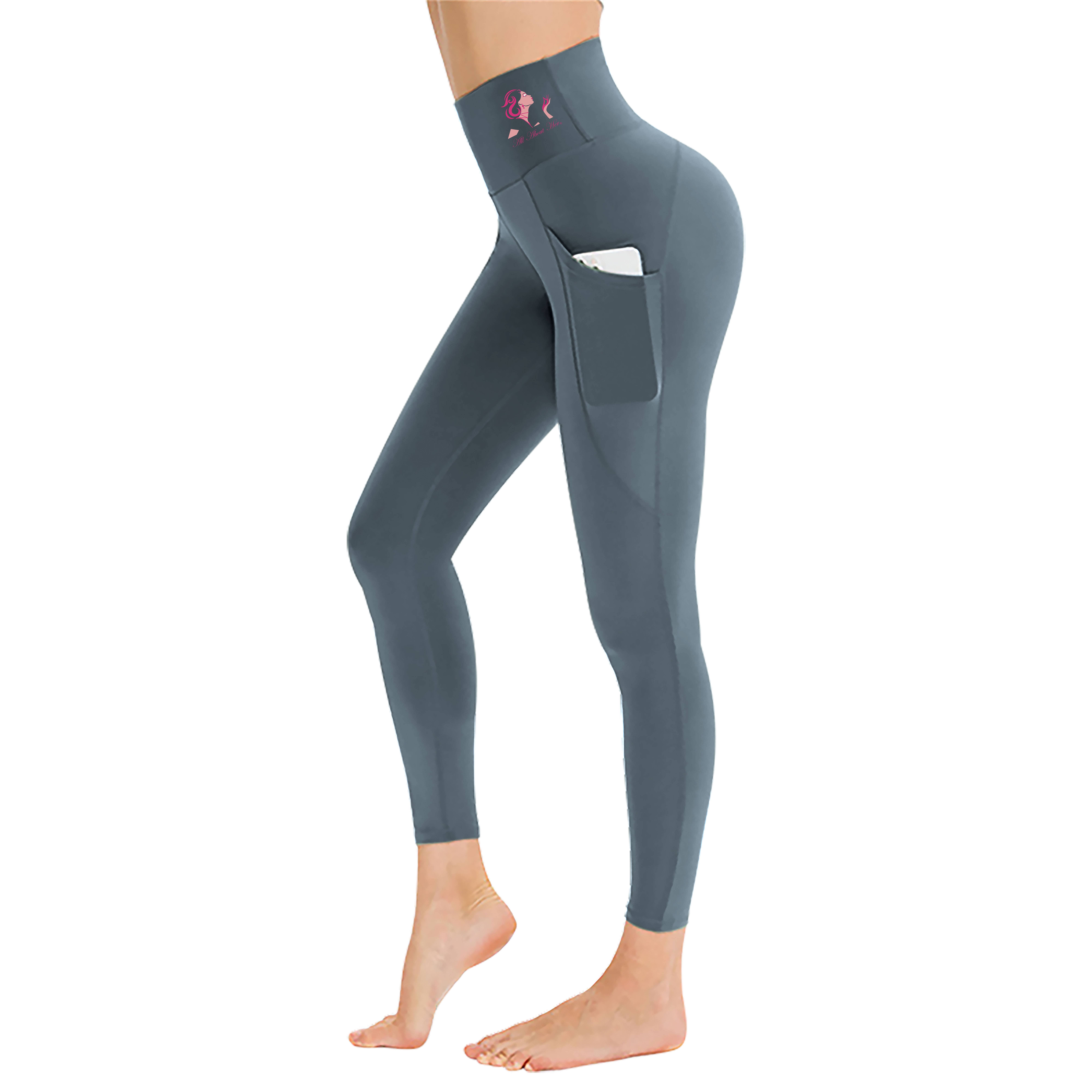 All About Her® - Wholesale Athletic/Lounge Leggings - Women's - All About Her® High-Waisted Yoga Leggings with Pockets3