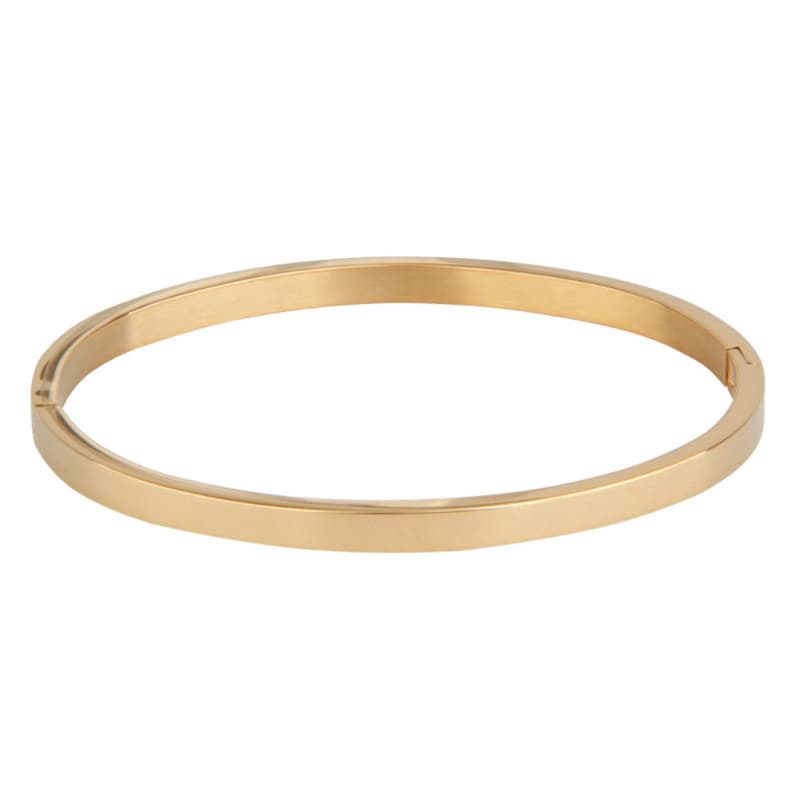 LOUIZ - Wholesale Bangle Bracelet - LOUIZ Classic Bangle 4 mm Gold2