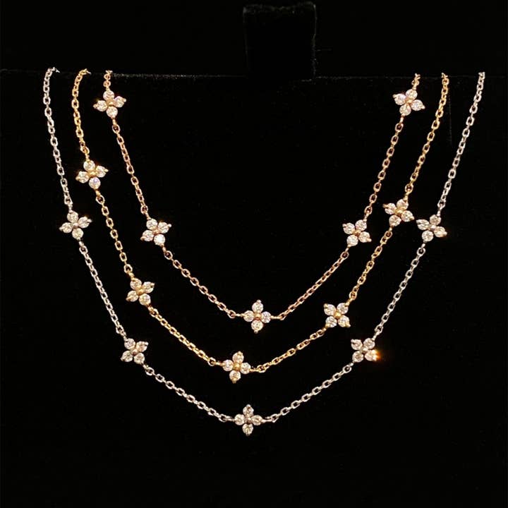 Dainty Four Leaf Clover Bracelet in 925 Sterling Silver for wholesale by Perimade & Co. LLC