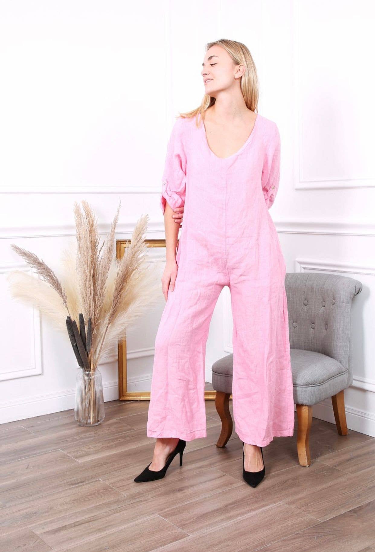 LÉA & LUC - Wholesale Jumpsuit - Women's - 100% linen combination REF.7150429