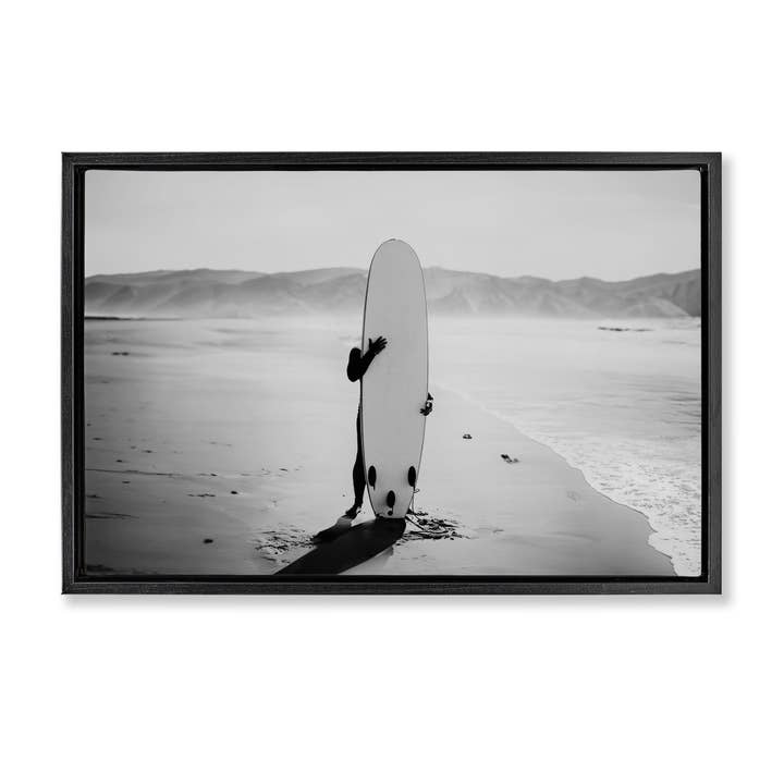 Hiding with Surfboard Floater Framed Art for wholesale by Stupell Industries