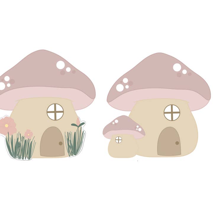 Svamphus House med grönska eller Mushroom House Double för wholesale av Maison’s Custom Cutters